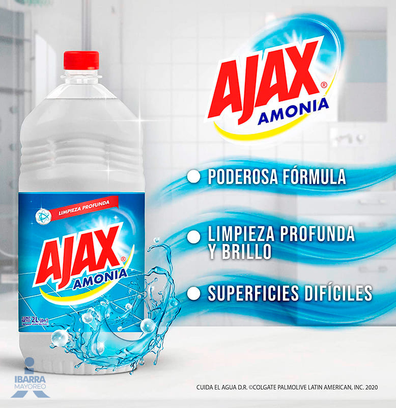 Limpiador Ajax Amonia Líquido 1 L