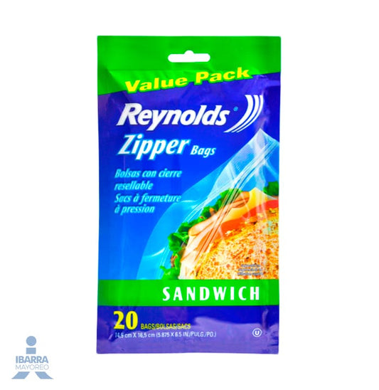 Bolsa Plástico Reynolds Sándwich 20 pzas.