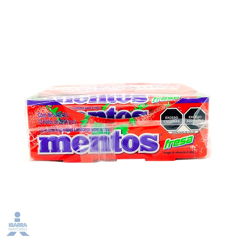 Dulce Mentos Fresa 12 pzas.