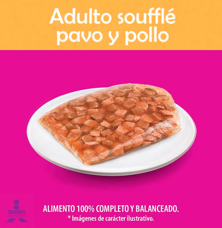 Alimento Whiskas Soufflé Pollo y Pavo Adulto 85 g