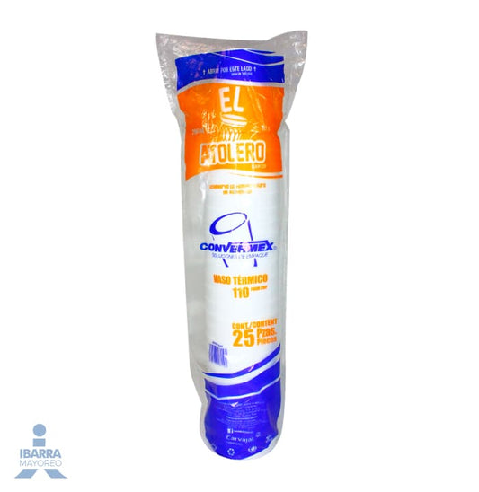 Vaso Térmico Convermex No. 110/296 ml 25 pzas.