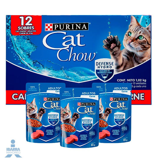Cat Chow adulto carne 12 pack 85 g