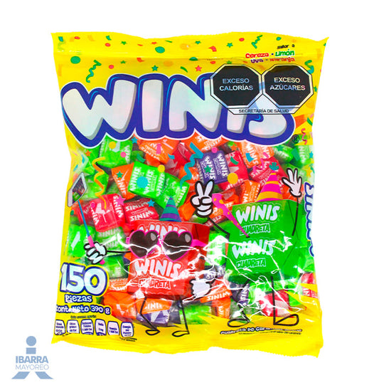 Caramelo Suave Winis Cuadreta Originales 150 pzas.