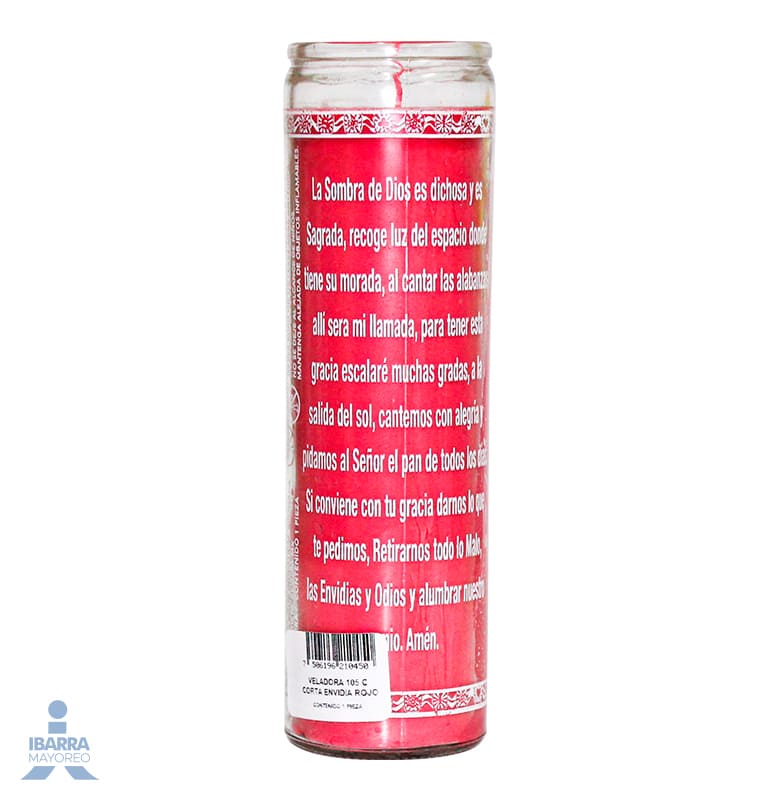 Veladora Mística Contra Envidias Rojo 105C