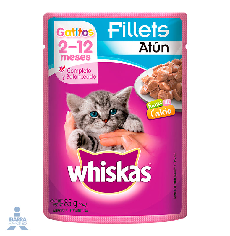 Alimento Whiskas Gatitos Atún 85 g