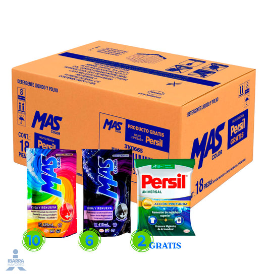 Detergente Mas Color Líquido 10/415+6 Mas Oscura +2 Persil