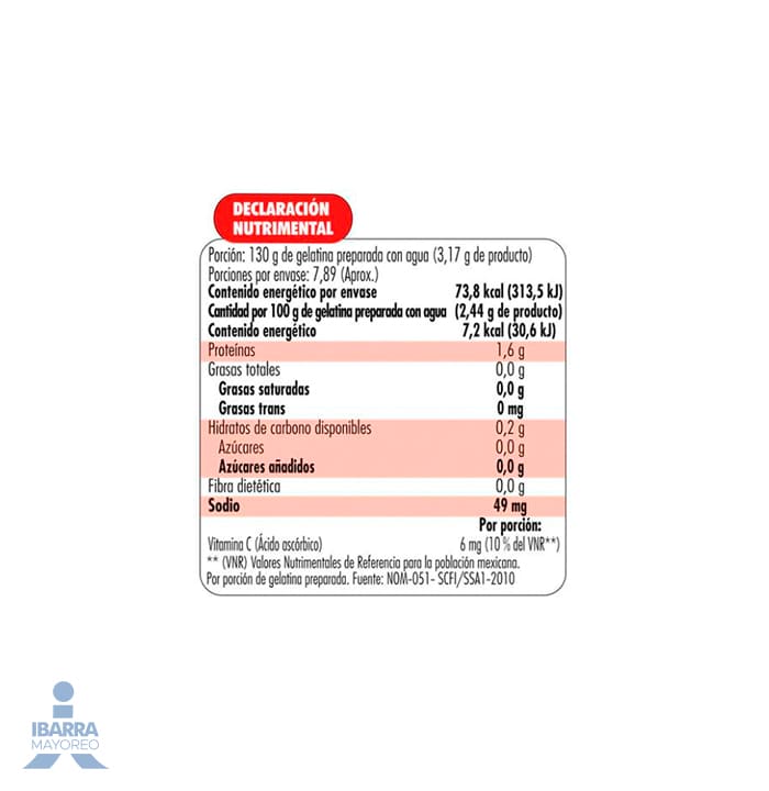 Gelatina Jell-o Fresa 25 g