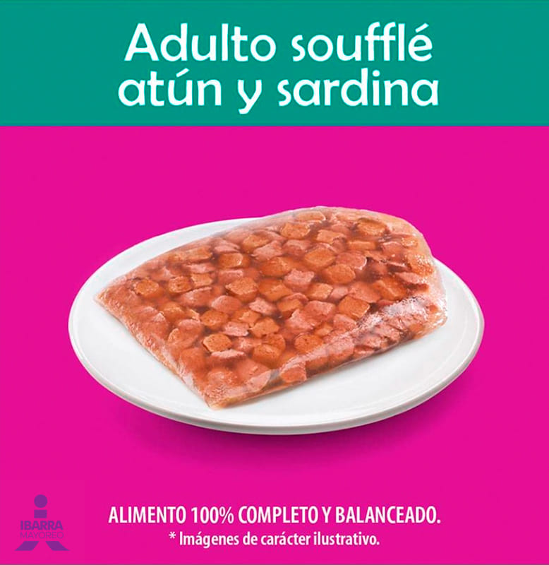 Alimento Whiskas Soufflé Atún y Sardina Adulto 85 g