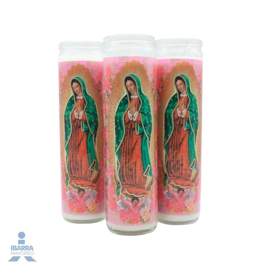 Veladora Luz Eterna Fama Virgen de Guadalupe