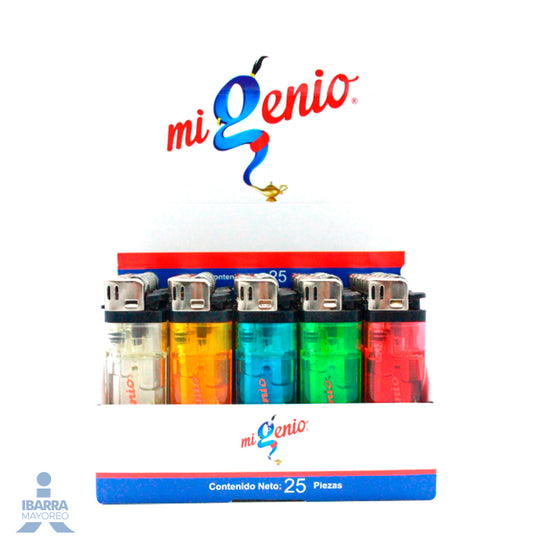 Encendedor Mi Genio Exhibidor con 25 pzas.