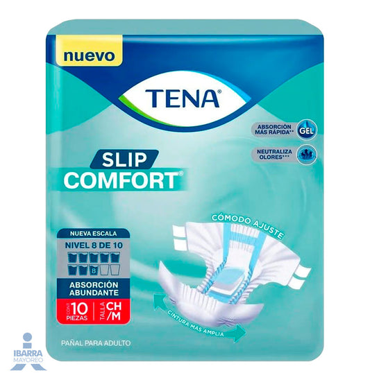 Pañal Tena Adulto Slip Comfort Mediano 10 pzas.