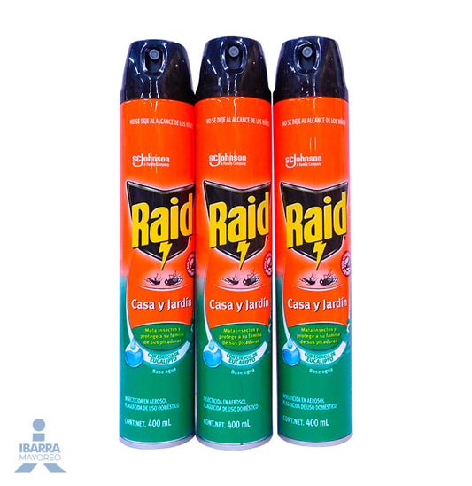Insecticida Raid Casa y Jardín Eucalipto 400 ml