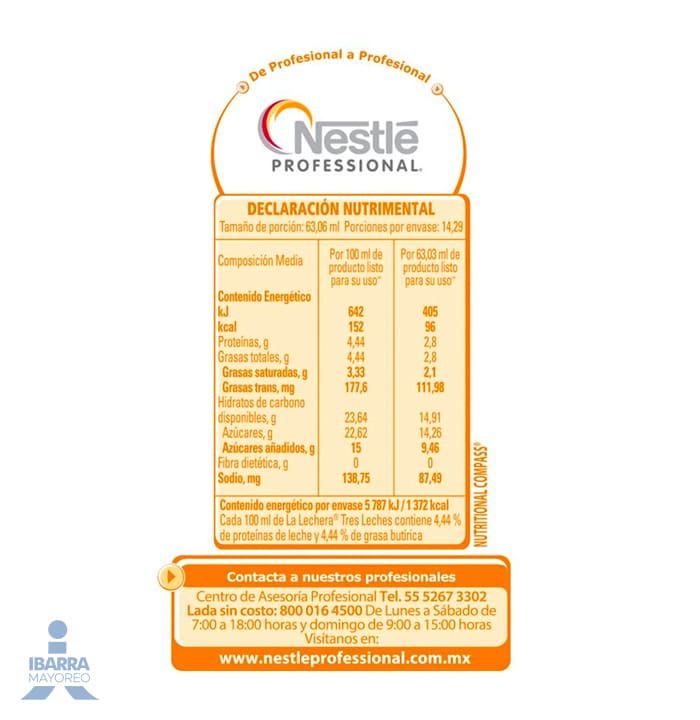 Nestlé La Lechera base 3 Leches 1 L