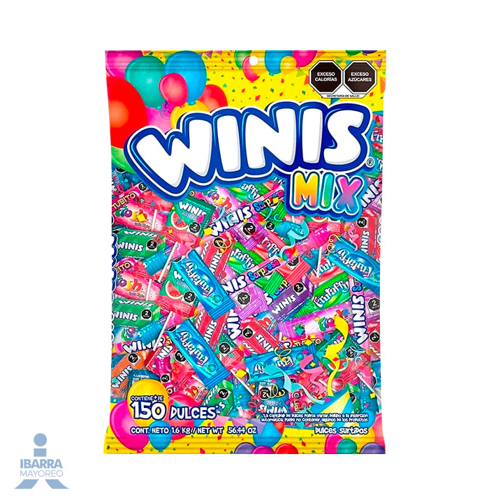 Dulce Winis Bolsa Piñatera Surtida 1.6 kg