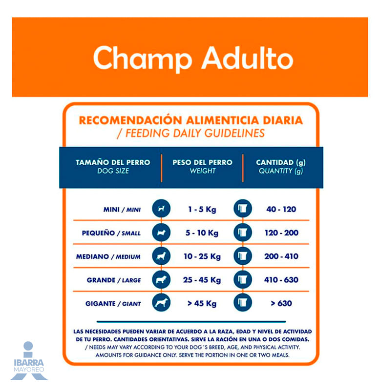 Alimento Champ Adulto Res 2 kg