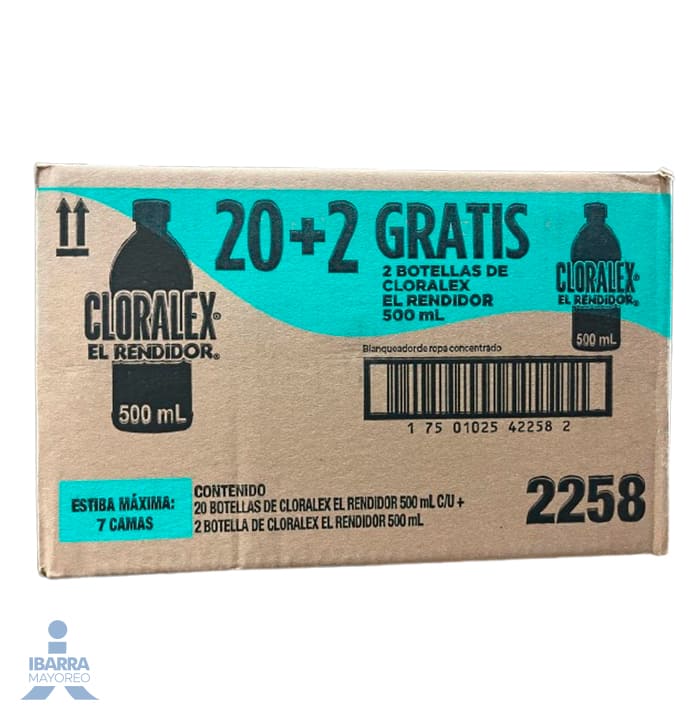 Blanqueador Cloralex 20/500 ml + 2 Gratis