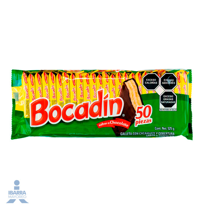 Galleta Bocadín sabor Chocolate 50 pzas.