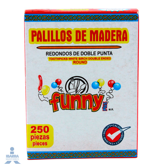 Palillo Funny Plus Cajita 250 pzas.