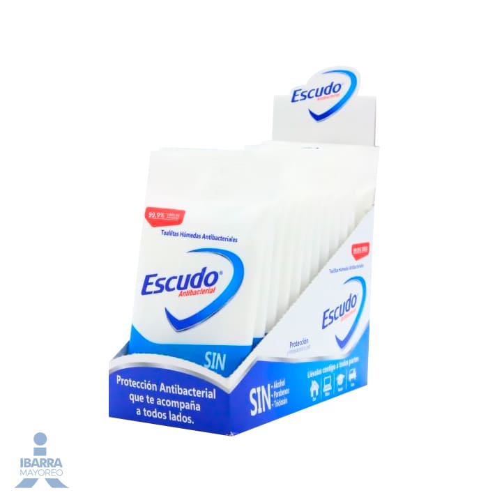Desinfectante en Toallitas Húmedas Escudo Antibacterial 10 pzas.