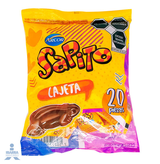 Chocolate Arcor Sapito Cajeta 20 pzas.