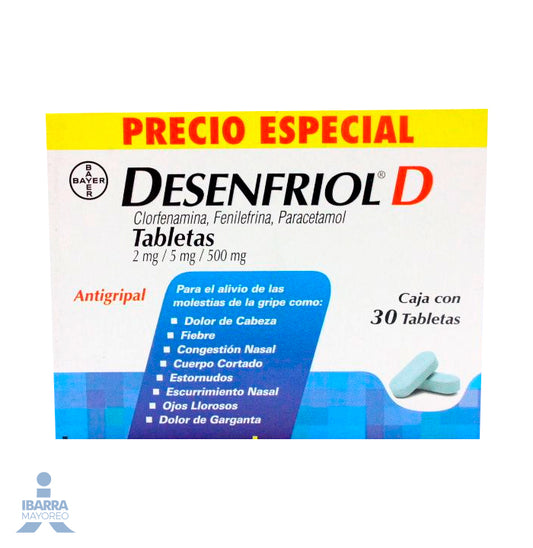 Desenfriol D Tabletas 30 pzas.