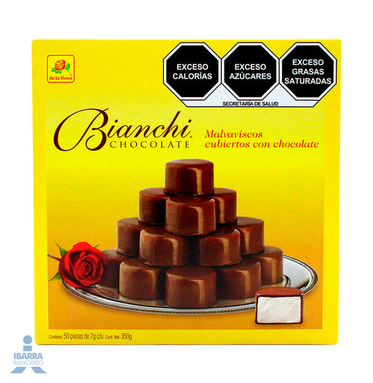 Malvavisco de la Rosa Cubierto Chocolate 50 pzas.