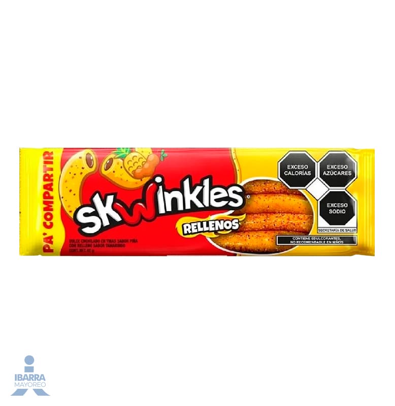 Dulce Skwinkles Rellenos Piña Tamarindo 12 pzas.