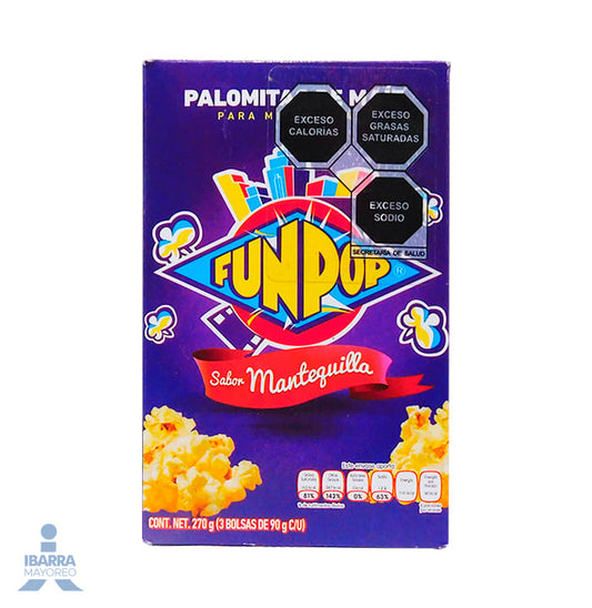 Palomitas Fun Pop Mantequilla 3/90 g