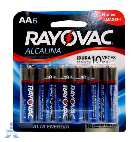 Batería Rayovac Max AA 6 pzas.