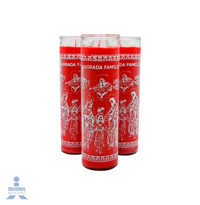 Veladora Mística Sagrada Familia Rojo 105C