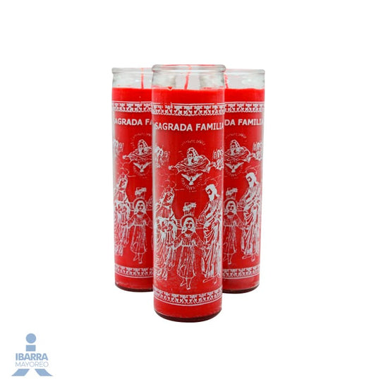 Veladora Mística Sagrada Familia Rojo 105C