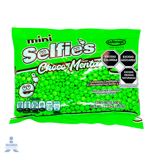 Caramelo Wongs Mini Selfies Choco Menta 500 g