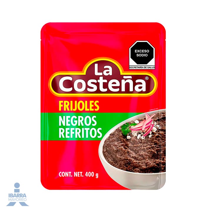 Frijol Negro Refrito La Costeña Bolsa 400 g