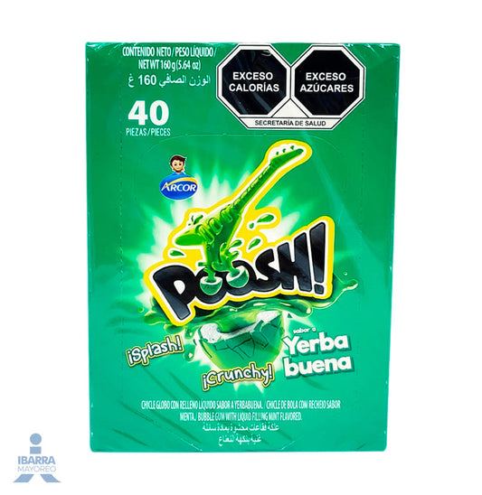 Goma de Mascar Arcor Poosh Yerbabuena 40 pzas.