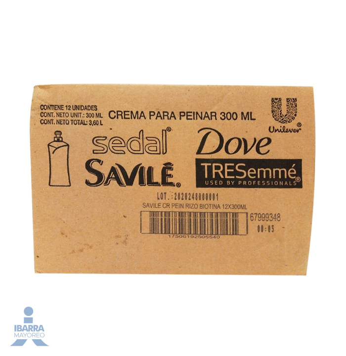 Crema para peinar Savilé Rizo Biotina 300 ml