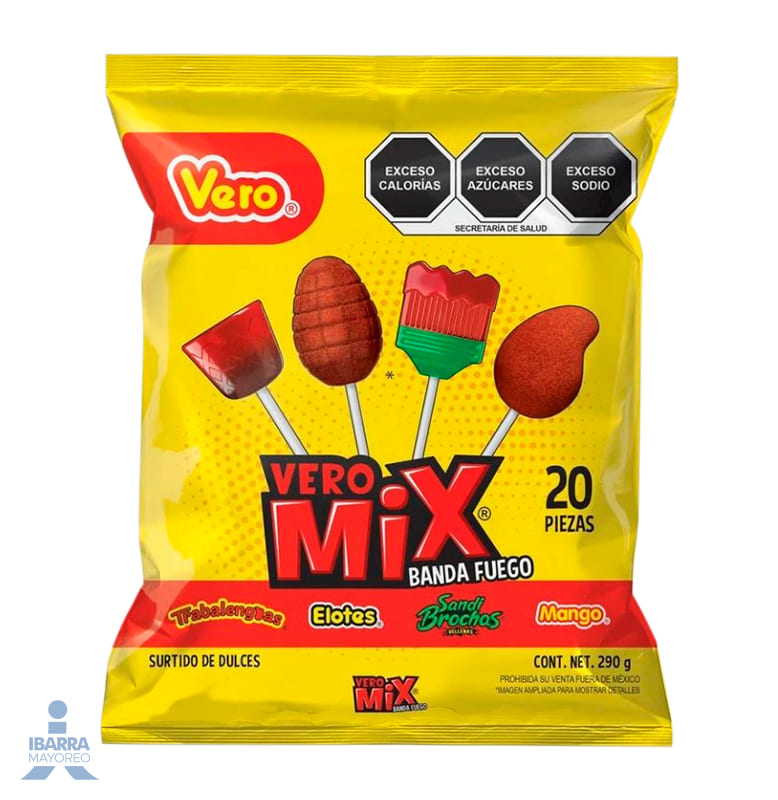 Paleta Vero Mix Fuego 20 pzas