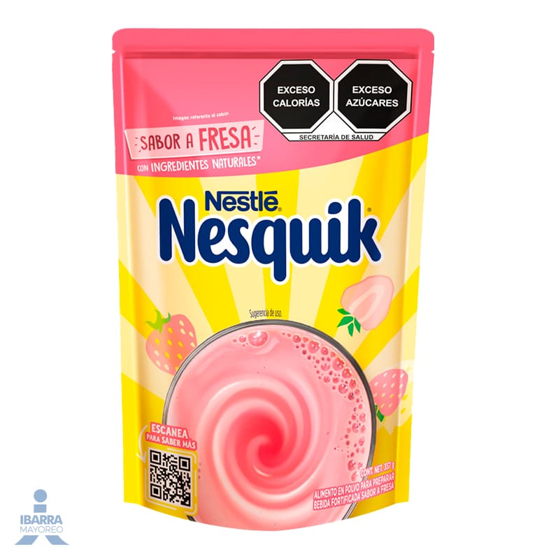 Alimento en Polvo Nesquik sabor Fresa Bolsa 357 g