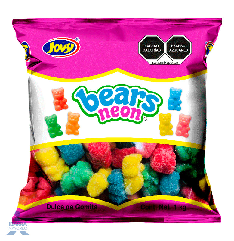 Goma Jovy Bears Neon 1 kg
