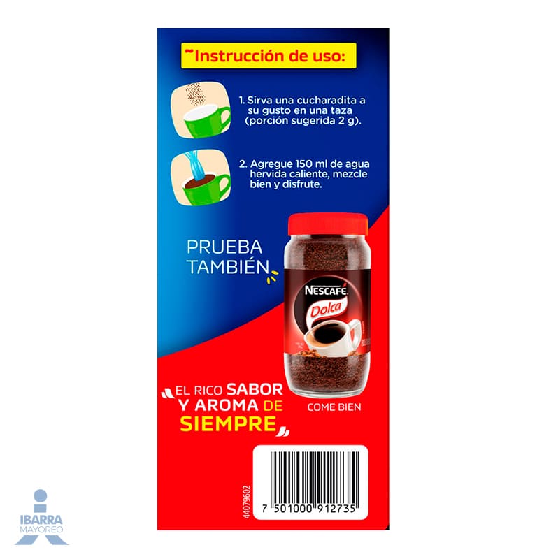 Café descafeinado soluble Nescafé Decaf 8 sobres de 14 g