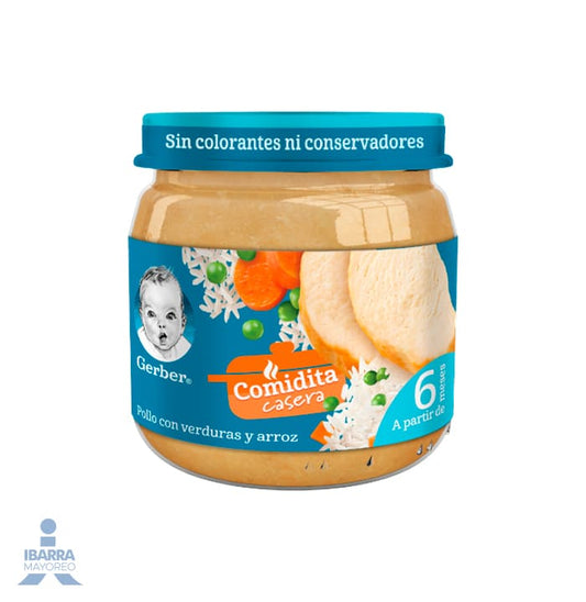 Gerber Colado Verduras con Pollo y Pasta Etapa 2 113 g