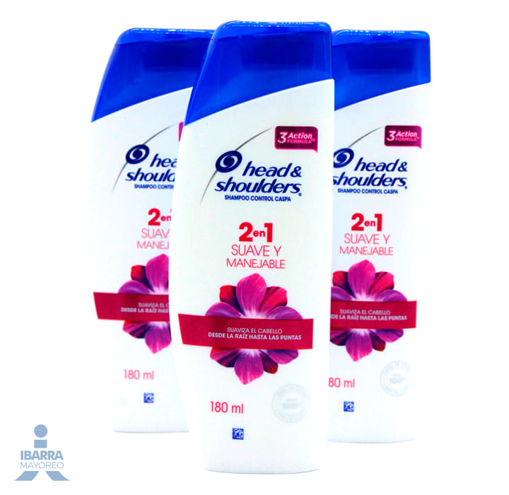 Shampoo Head & Shoulders Suave Manejable 2 en 1 180 ml