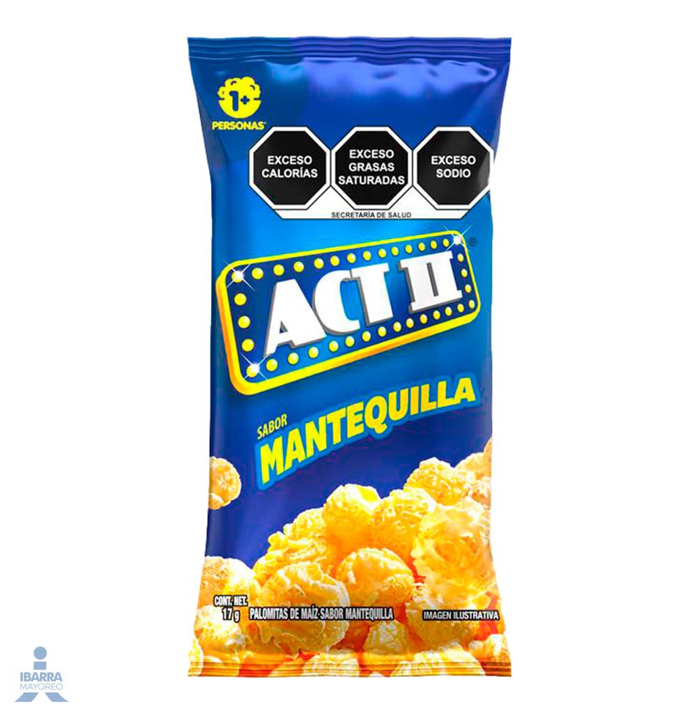 Botana Palomitas Act ll Mantequilla 17 g