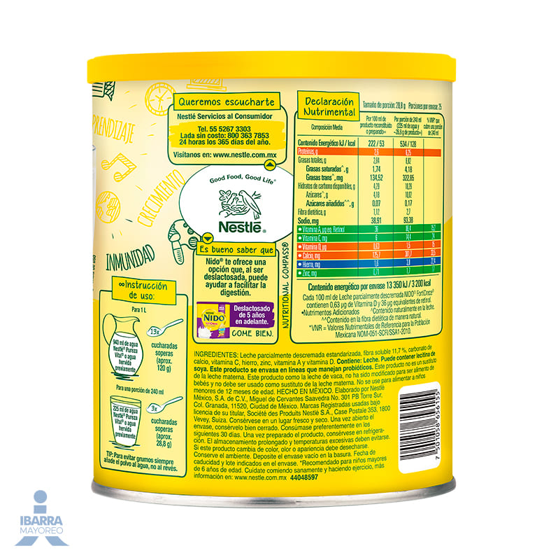Leche Nido Forticrece Lata 720 g