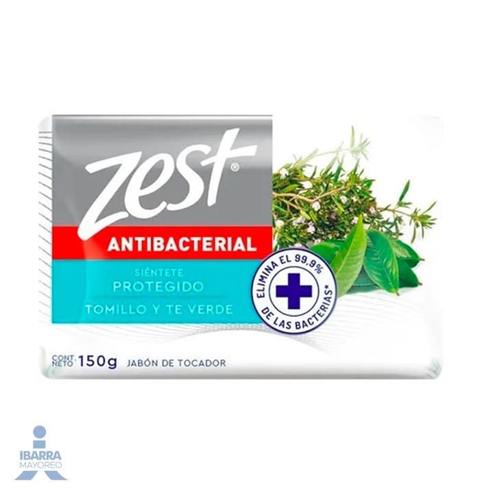 Jabón de tocador Zest Tomillo y Té Verde 150 g