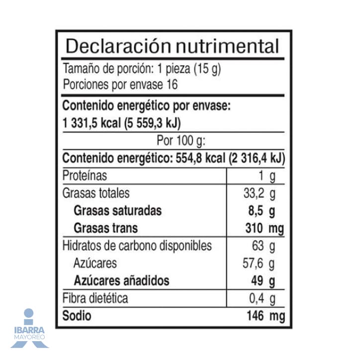 Dulce Cremoso Nucita Trisabor Napolitana 16 pzas.