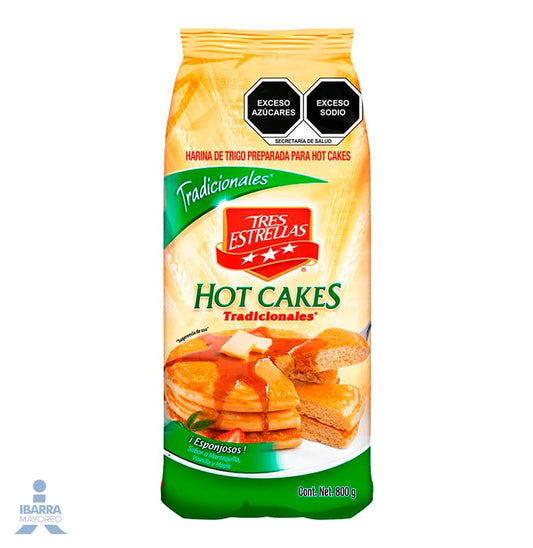 Harina para Hot Cakes Tres Estrellas 800 g