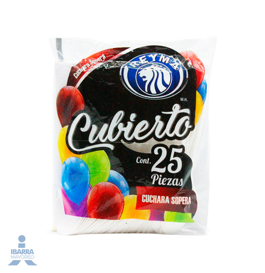 Cuchara Plástico Reyma Sopera 25 pzas.