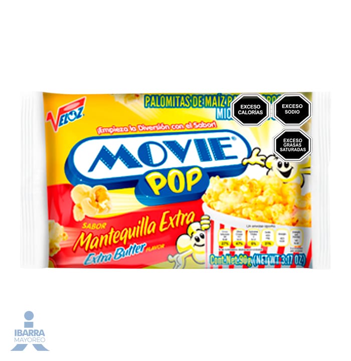 Palomitas Movie Pop Extra Mantequilla 90 g