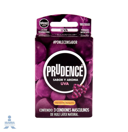 Preservativo Prudence Uva 3 pzas.