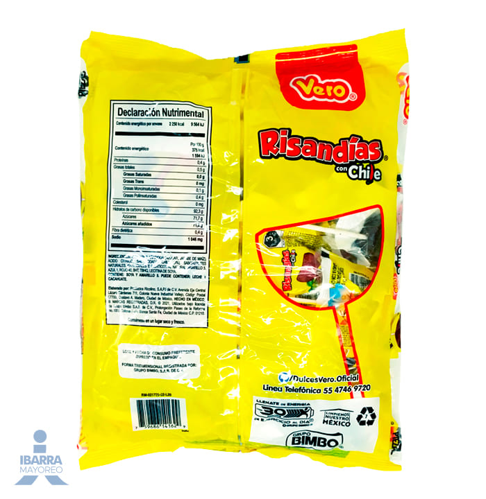 Paleta Vero Risandía con Chile 40 pzas.